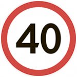 znak ogranichenie skorosti 40 km/ch